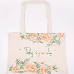 تصویر ساک پارچه ای مانیز_طرح maniz tote-bag- today is your day 