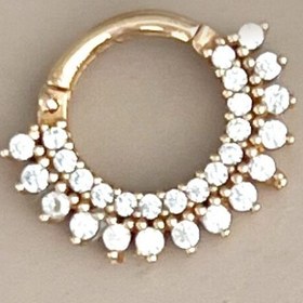 تصویر پیرسینگ تک حلقه نگین خورشید 