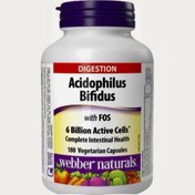 تصویر پروبیوتیک اسیدوفیلوس + بیفیدوس ۶۰ عددی Webber Naturals 