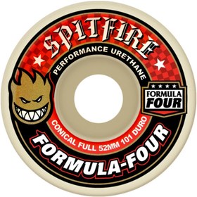 تصویر چرخ اسکیت برد Spitfire Formula Four Conical Full رنگ قرمز 