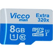 تصویر کارت حافظه‌ microSDHC ویکو من مدل 320x کلاس 10 استاندارد UHS-I U1 سرعت 48MBps ظرفیت 8 گیگابایت 