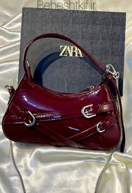 تصویر کیف زنانه دستی زارا ZARA مدل کمربندی همراه بند بلند زنجیری ZARA WOMAN BAG