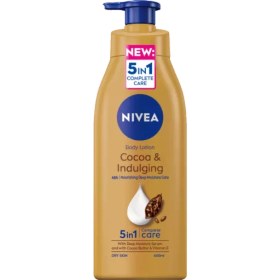 تصویر لوسیون تغذیه کننده بدن حاوی کره کاکائو مناسب پوست خشک حجم 400 میل نیوا Nivea Cacao Butter Body Lotion 400ml