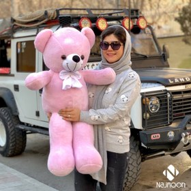 تصویر عروسک خرس قهوه ای یک متری کد Big brown bear doll 100 cm