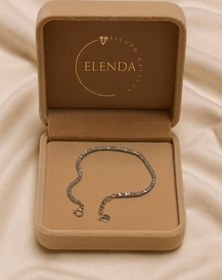 تصویر دستبند زنانه خاویاری نقره ایتالیایی عیار ۹۲۵ با طراحی لوکس و اصیل 