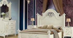 تصویر تخت خواب دو نفره سلطنتی آذرخش 