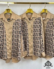 تصویر شومیز نسکافه ای کرپ حریر 