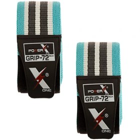 تصویر زانوبند بدنسازی اسکات پا جفتی پاورایکس گریپ 72 | آبي/سفيد 