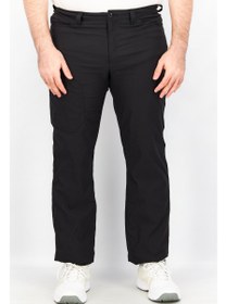 تصویر شلوار کتان مردانه با فیت معمولی و بافت، مشکی برند eddie bauer Men Regular Fit Textured Chino Pants, Black