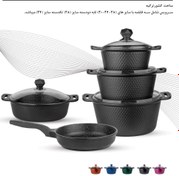 تصویر سرویس 9 پارچه دایکاست ساده مدل لیدیا ویدارو Simple die-cast 9-piece service, Lydia Vidaro model