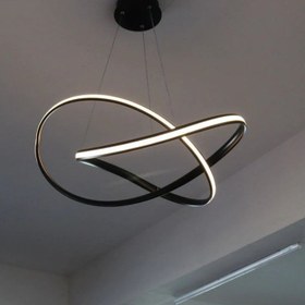 تصویر لوستر امیران مدرن طرح اینفینیتی پاپیون / pt500/ چهار حالت نوردهی Modern chandelier infinity fast delivery