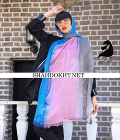 تصویر شال نخی گرانجو طیفی منگوله دار خارجی SH-TEI1 VISCUSESHAWL