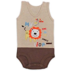 تصویر بادی پسرانه آستین حلقه ای کوکالو طرح شیر 