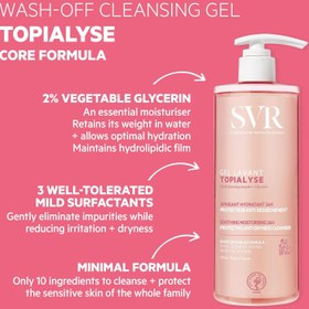 تصویر ژل شستشو صورت اس وی آر SVR مدل Topialyse SVR TOPIALYSE Wash-Off Cleansing Gel