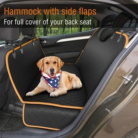 تصویر محافظ تشک پشتی صندلی ماشین سگ ، تاشو ضد آب ضد خش برند : BEONE کد : SM 604 Dog car seat back mat protector, foldable waterproof anti-scratch Brand: BEONE Code: SM 604