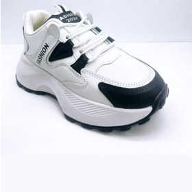 تصویر فاشیون لژدار سفید مشکی 