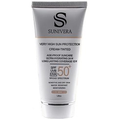 تصویر کرم ضد آفتاب رنگ رز بژ مناسب پوست چرب SPF50 سانیورا 