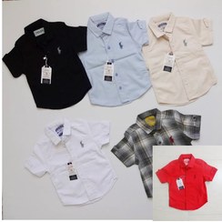 تصویر پیراهن مشکی آستین کوتاه پسرانه بچگانه 