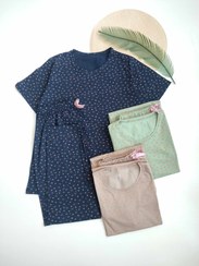 تصویر تیشرت شلوار نخ پنبه زنانه 