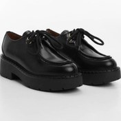 تصویر کفش چرمی با بند بسته | MANGO | 808208955 | اورجینال 