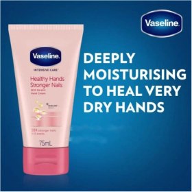 تصویر کرم دست و ناخن مدل healthy حجم 75میل وازلین Vaseline Healthy Hand And Nail Cream 75ml