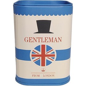 تصویر قلک فلزی استوانه طرح لندن Gentleman From London 