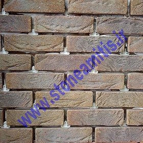 تصویر سنگ مصنوعی طرح آجر جانی ابعاد5.5*19 سانتیمتر کد A188 - سفید خام ا Artificial stone of brick design A188 Artificial stone of brick design A188