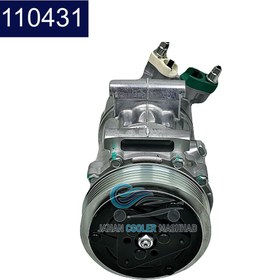 تصویر کمپرسور کولر پژو 206/207 جدید سه پیچ COLDGEAR – کد 110431 