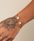 تصویر بنگل استیل طلایی ROSE کد 432 