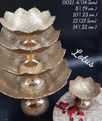 تصویر سرویس پذیرایی لوتوس شامل شکلات خوری و اجیل خوری و میوه خوری در ۲ سایز 