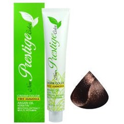 تصویر رنگ مو قهوه ای کاکائویی روشن شماره 6.53 بدون آمونیاک پرستیژ حجم 100 میلی لیتر 