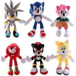 تصویر عروسک سونیک - 23سانتی / قرمز 