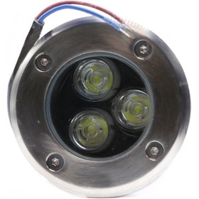 تصویر چراغ دفنی 3 وات مدل دور گرد 