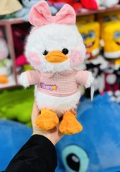 تصویر عروسک جوجه اردک لپ‌گلی صورتی 