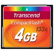 تصویر کارت حافظه ترنسند مدل سی اف 133 ایکس با ظرفیت 4 گیگابایت ا CF 133X 4GB Compact Flash Card CF 133X 4GB Compact Flash Card