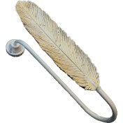 تصویر گل میخ هلالی طرح پر کد 614 رنگ استخونی 