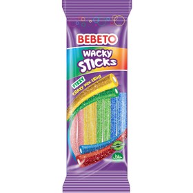 تصویر پاستیل میوه ای وگان ببتو - 80 گرم Bebeto Wacky Sticks 80 gr