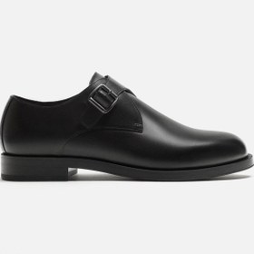 تصویر کفش چرمی مردانه کلاسیک سگک‌دار کد 861313 