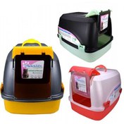 تصویر ظرف خاک و توالت مسقف گربه برند دنیل DANNIEL X85 