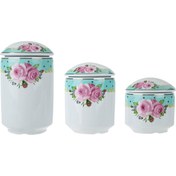 تصویر ست بانکه طرح گل مجموعه ۳ عددی 