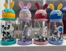 تصویر قمقمه خرگوشی و گوزنی بچگانه مناسب مدرسه 325 Children's rabbit and deer thermos suitable for school