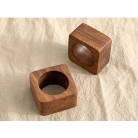 تصویر حلقه‌ی دستمال گردویی انگلیش هوم مدل نوس noce-walnut-english-home-napkin-ring