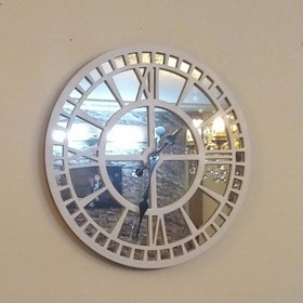 تصویر ساعت دیواری آینه ای 