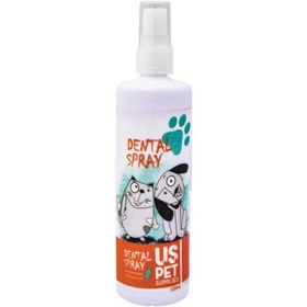 تصویر اسپری دندان سگ و گربه برند یو اس پت حجم 120 میلی لیتر USPet Brand Dental Spray For Cats & Dogs 120ML