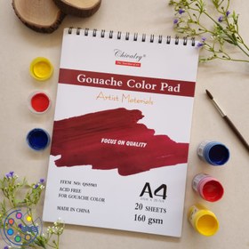 تصویر گواش چیلاری A4 تک رنگ ۲۰ برگ ۱۶۰ گرمی 