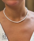 تصویر گردنبند مروارید پرورشی سایز 3.5 میلیمتر 3078 