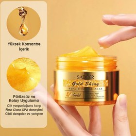 تصویر ماسک صورت شب ترمیم کننده طلا و کلاژن 24 عیار با حجم 120g SADOR gold shainy mask 