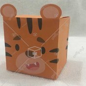 تصویر الگوی ساخت جعبه با طرح ببر2 