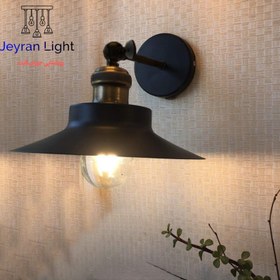 تصویر چراغ دیواری مدل تک بازو بشقابی - طلایی Single arm plate wall lamp