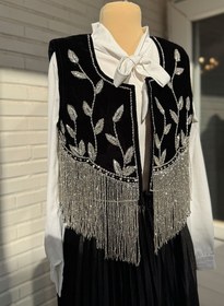 تصویر جلیقه گندم آویزی مشکی 